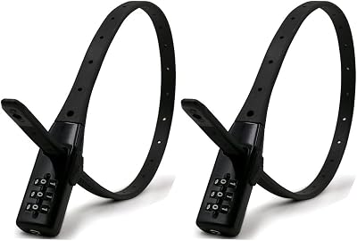 2 Pack Zip Tie Cable Lock Bike Bicycle Helmet Lock, 54cm Bicycle Band lock with Combination Code 3-Digit Code Multi Purpose Lightweight Flexible Security Motorcycle Helmet Bike Lock