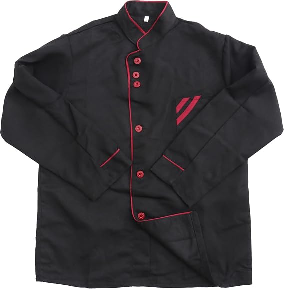 Long Sleeve Chef Clothes Women Men Chef For Restaurant Hotel Black