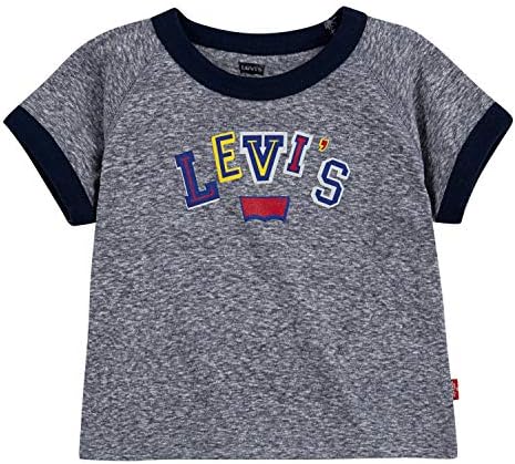 Levis Baby Boys Graphic T-Shirt, Dress Blues Snow, 24M