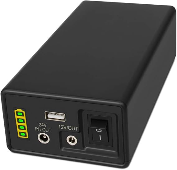 Talentcell PB240B1 High Capacity Portable Power Bank, 155Wh Multi-Voltage Output Power Supply, 24V/12V DC & 5V USB Port for LED Strip, CCTV Camera, Mobile Phones