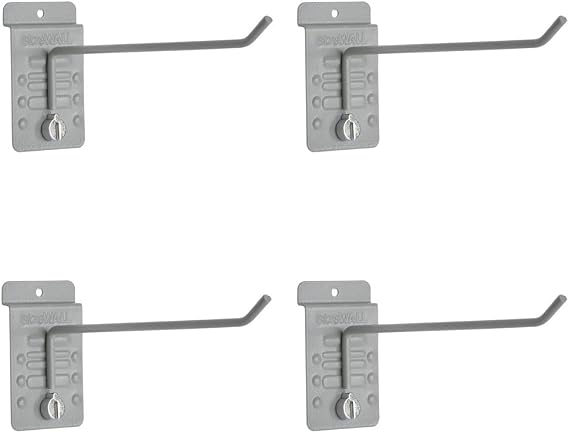 7.5" Heavy Duty Slatwall Single Hook (Pack of 4)