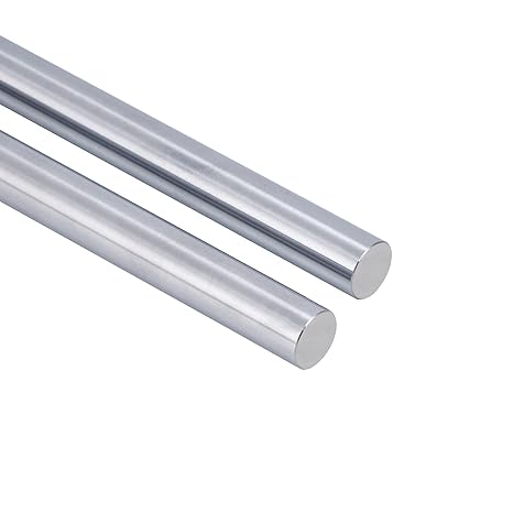 2Pcs 12mm x 300mm (0.472 x 11.81 inches) Vigorous Linear Motion Rods, Case Hardened Chrome Shaft Linear Rail Guide Shaft for 3D Printer, DIY, CNC - Metric h8 Tolerance