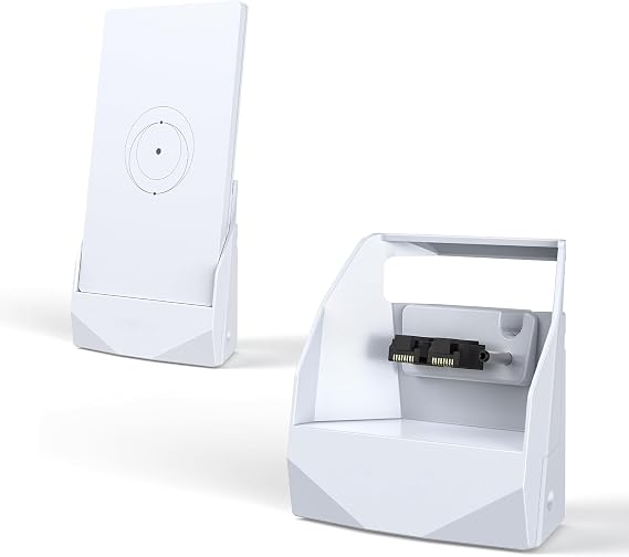 Starlink Router Mini Mount, Gigabit Docking Station for Starlink Mini Router, 1 WAN + 3 LAN Ports Ethernet Hub, Wall-Mount & Adhesive Installation, High-Speed Network Expansion for Home, RV & Office