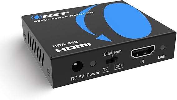 OREI 4K@60Hz HDMI Audio Converter Extractor- SPDIF & 3.5mm Output, HDCP 2.2