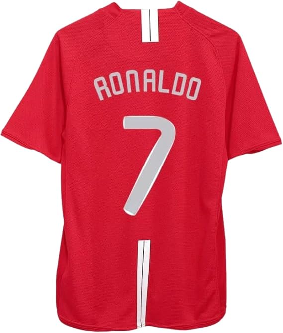 Ronaldo #7 Man U Short Sleeve Red 07/08 Soccer Jersey for Men Fan Version