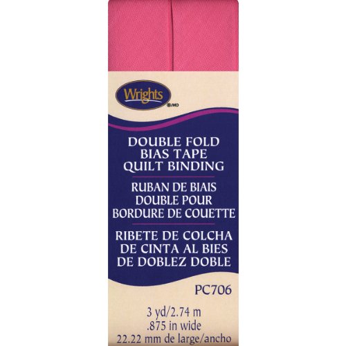 Wright Products Wrights Double Fold Quilt Binding 78 X3yd, Candy Pink