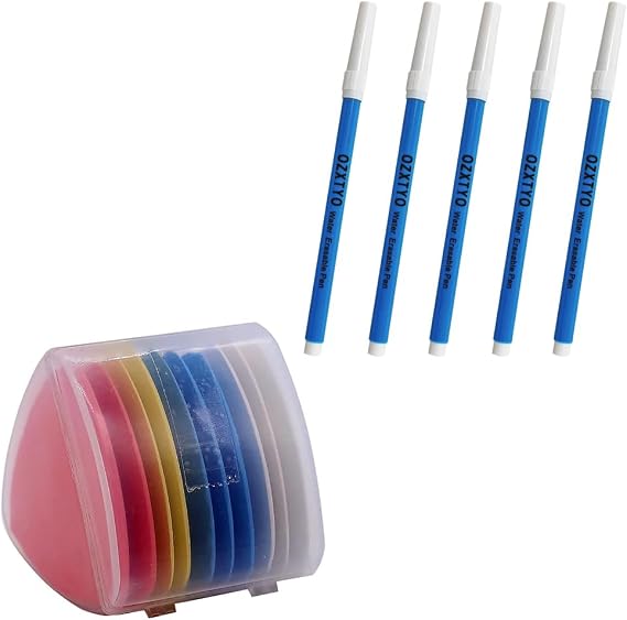 OZXTYO tailors chalk,10 Pcs-Washable Pen,5 Pack,Blue