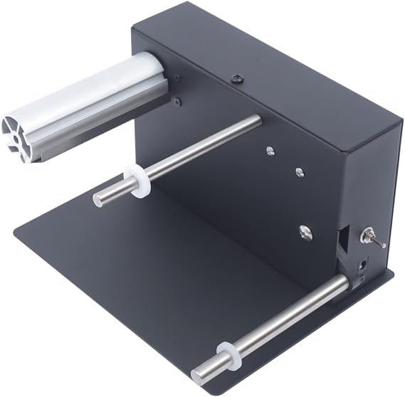 Automatic Label Rewinder,Aluminum Rewinding Machine Speed Adjustable 110-240V Two-Way Rewinding 180mm Label Roller Machine Synchronize,40MM Core Automatic Label Dispenser