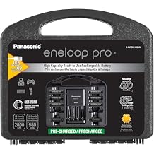 Eneloop Panasonic K-KJ75KHC66A pro High Capacity Rechargeable Batteries Power Pack 6AA, 6AAA, Advanced Battery Charger with USB Charging Port and Plastic Storage Case