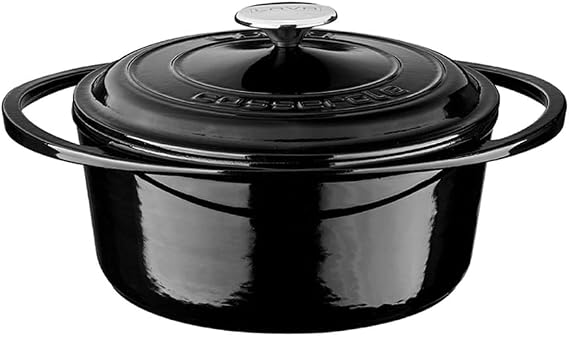 Lava Metal Heritage Series - Cast Iron Cookware, Round, 24 cm, Black