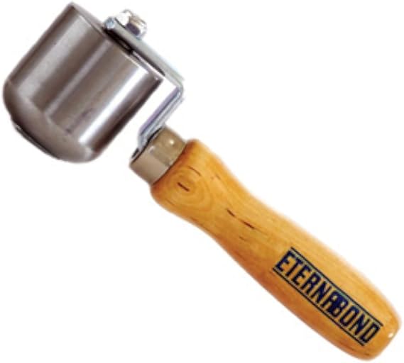 EternaBond 2.5 lb 2-1/2" Wide Curved-End Ball Bearing Steel Roller | EB-R125R | Long Lasting and Heavy Duty with Easy Grip Control for use on All Roof Surfaces