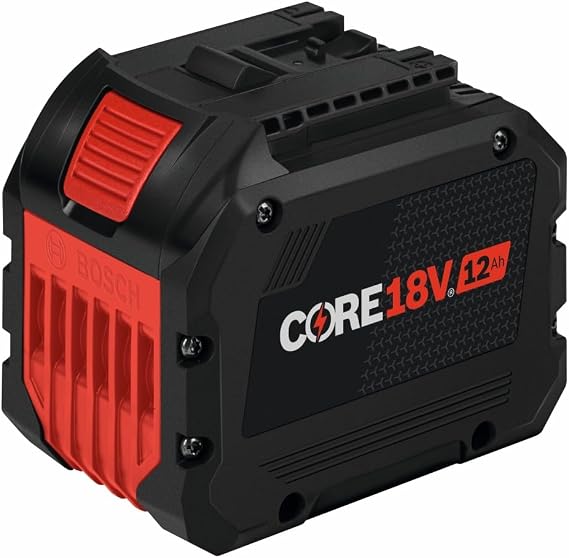 Bosch GBA18V120 18V CORE18V Lithium-Ion 12 Ah High Power Battery | CoolPack heat management, charge-status indicator, high-output cells