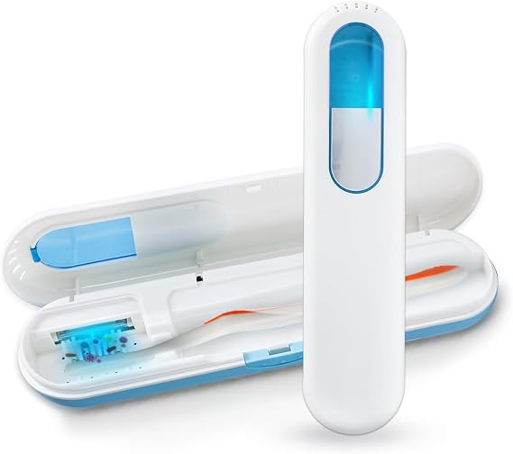 TAISHAN UV Toothbrush Case Sanitizer,Portable Travel Toothbrush Holder,Fits All Toothbrushes for Electric and Manual Toothbrushes,Safety Feature for Home and Travel