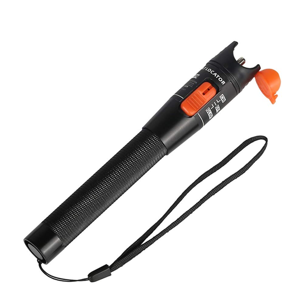 10mW Visual Fault Locator,10KM Fiber Optic Cable Tester Meter with 2.5 mm Universal Connector FCSCST Adapter Pen for CATV Telecommunications Engineering Maintenance