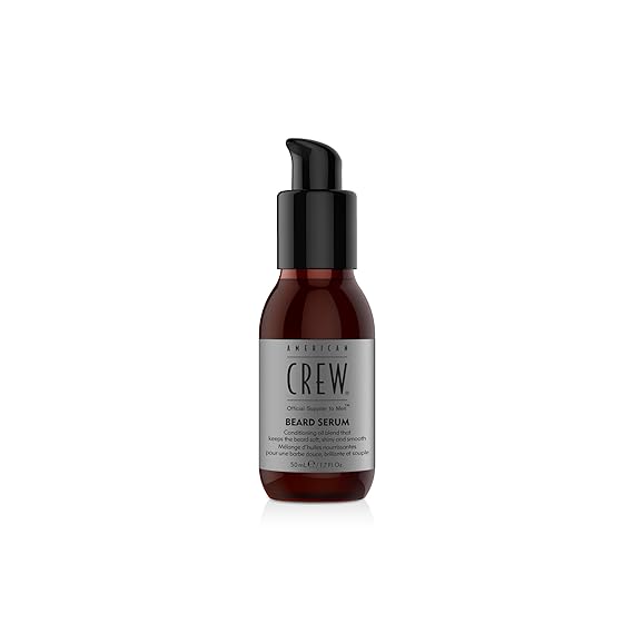 American Crew Men's Beard Serum, Conditioning Oil Blend for Softness & Shine, Nourishing & Smoothing, 1.7 Fl Oz