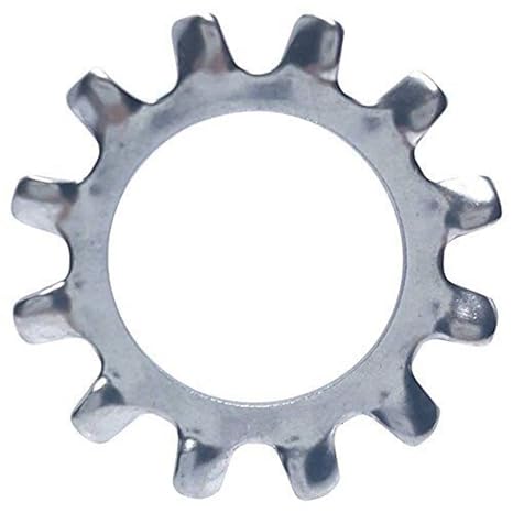 100 Pcs #4 External Tooth Star Lock Washers 410 Stainless Steel