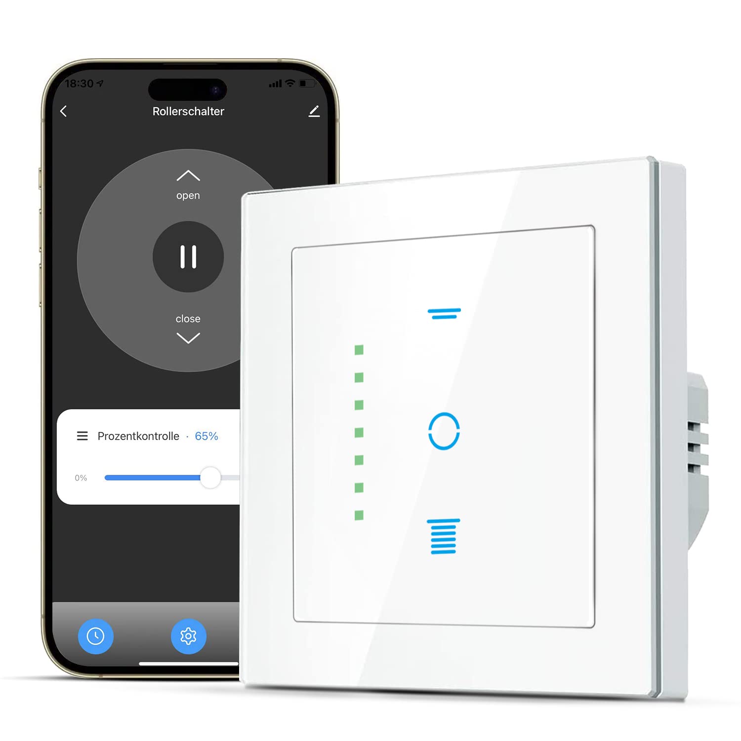 CURRYSMARTER WLAN Roller Shutter Switch [6Gen] Works with Alexa Roller Shutter Control with Child Lock Roller Shutter Timer Requirements Zero Conductor Blinds Switch Compatible with Echo AlexaGoogle