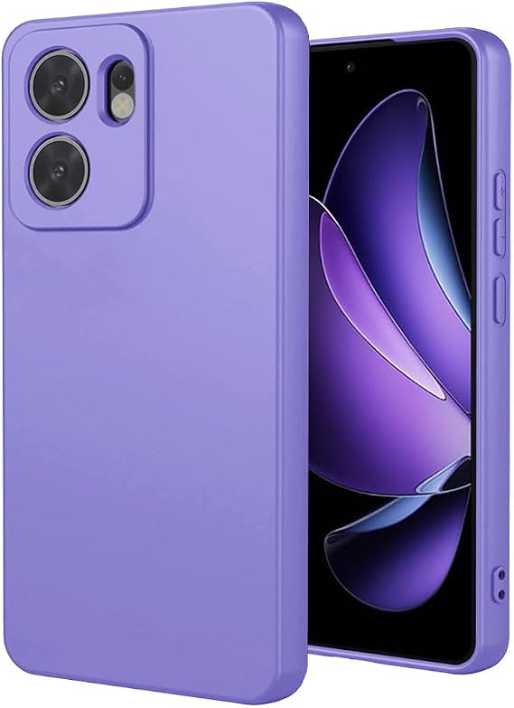 GAPlus For OPPO Reno 13 FS 5G / OPPO Reno 13 F 4G 5G Case, [Slim Fit] Liquid Silicone Shockproof Armour Protective [Soft Touch] Rubber Gel Phone Case Cover (Purple)