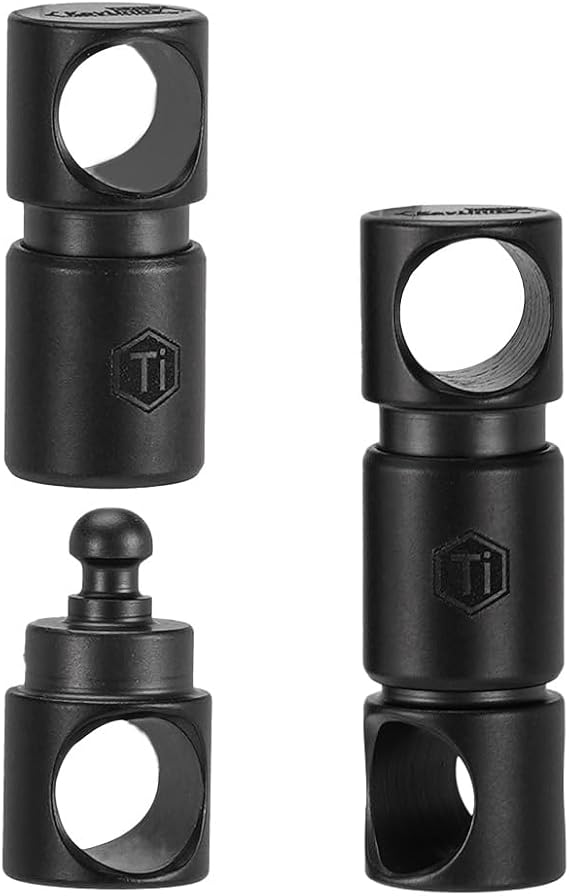 KeyUnity Titanium Quick Release Keychain Connector, Lightweight EDC Key Organizer for Car Keys, Bags, Backpack, Daily Carry, Black, KA51BK-2 Pack
