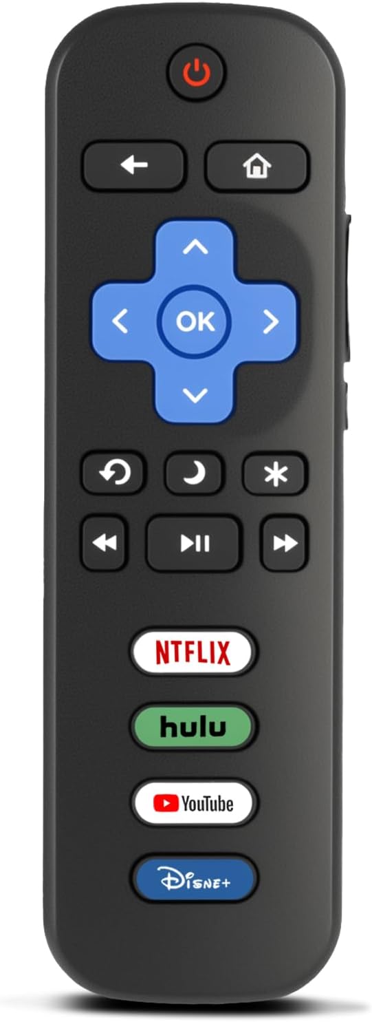 Luyeper Replacement Remote Control for Roku TV, Compatible with TCL Roku, Hisense Roku, Onn Roku Smart TVs (Not for Roku Stick, Box or Player)
