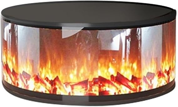 Electric Fireplaces Cylindrical Electric Fireplace, Freestanding/Recessed Modern Toroidal LED Decorative(150cm)