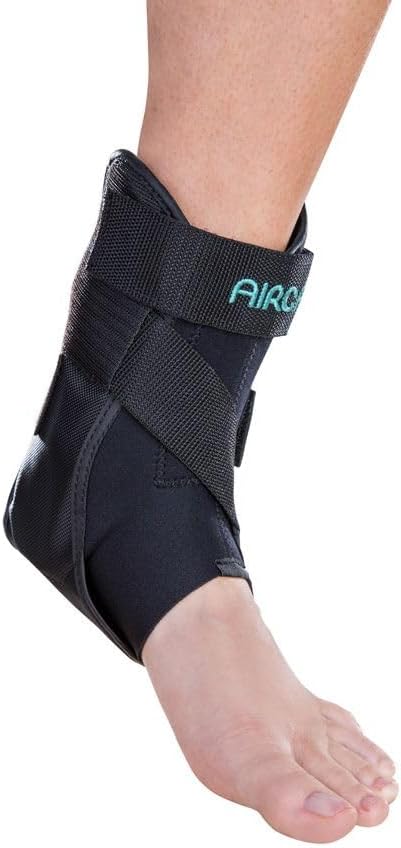 AIRCAST Airsport Ankle Brace for Chronic Ankle Instability, Sprained Ligaments and Strained Muscles or Tendons | Durable and Comfortable| LEFT, X-Small