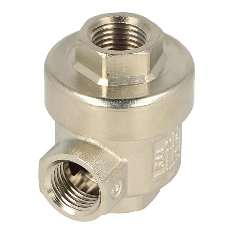 CAMOZZI VSC 544-1/4 1/4 INCH NPTF, Brass Body, Nickel Plated, Quick Exhaust Valve