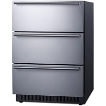 Summit 24 Inch 4.9 Cu. Ft. Built-In 3-Drawer Outdoor Refrigerator - SPR245OS3D