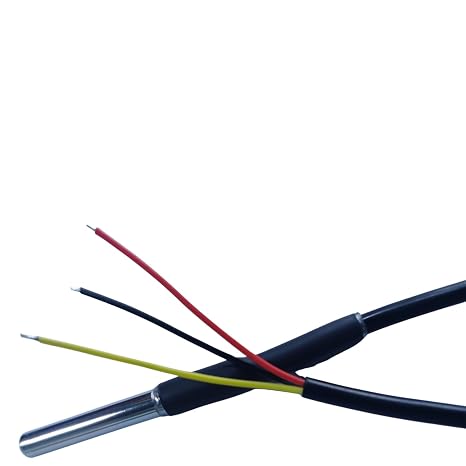 onlywon DS18B20 Digital Temperature Sensor, 2M Waterproof Stainless Steel Probe, High Precision, Suitable for Any Thermal Sensitive System
