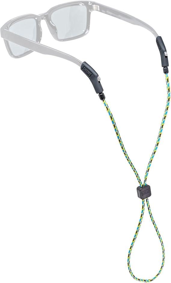 Chums 3MM Ripcord Rope Sunglasses Retainer & Glasses Neck Strap | Made in the USA, Interchangeable Ends to Fit Most Sunglass Frames, Adjustable Fit Nylon Rope Cord Eyewear Retainer