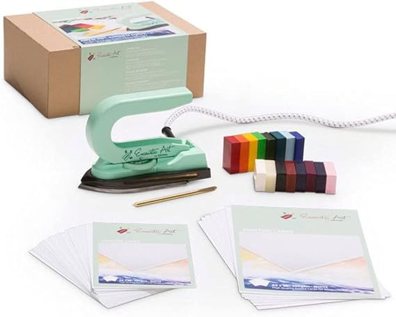 Encaustic Art The Original -Encaustic Starter Kit -Includes Painting Iron, Basic Wax Blocks Set, Cards, Scribing Tool-Encaustic Painting Supplies