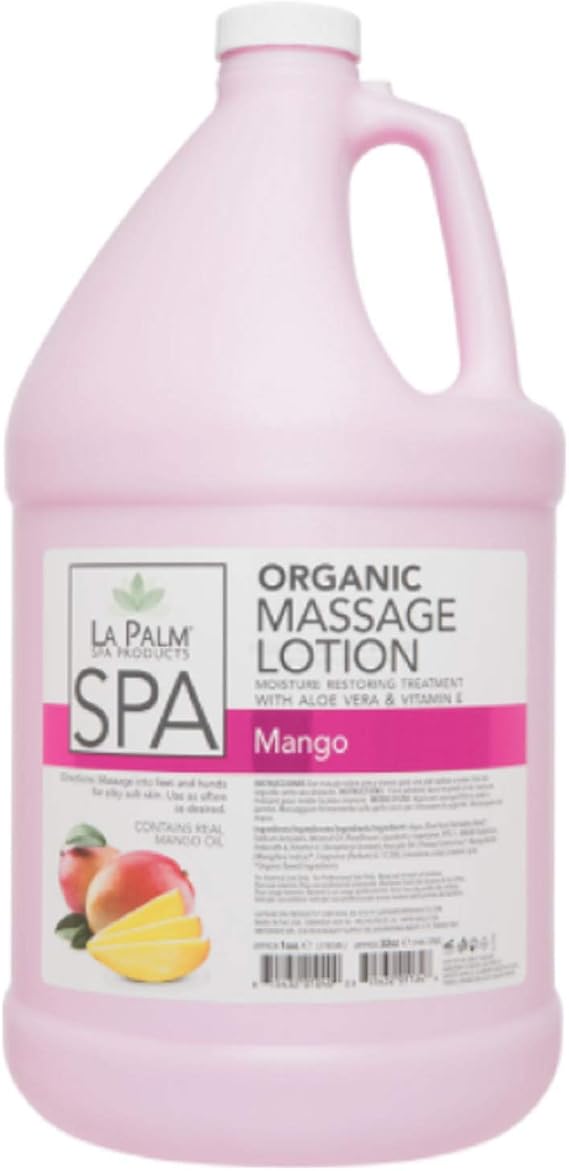 La Palm Spa Organic Collagen Massage Lotion Mango 1 Gallon