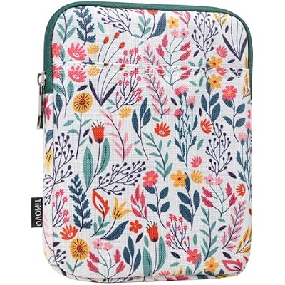 TiMOVO 6-7 Inch Sleeve Case for eReader, Flowers