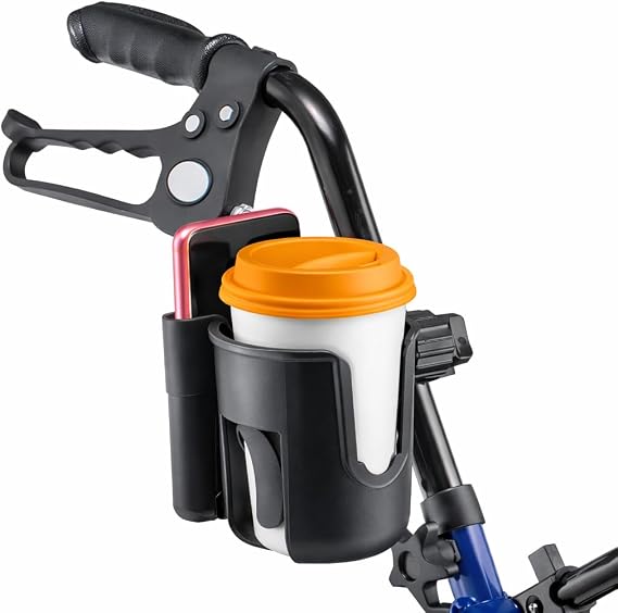 Walker Cup and Phone Holder, Compatible with Rollator and Folding Walkers