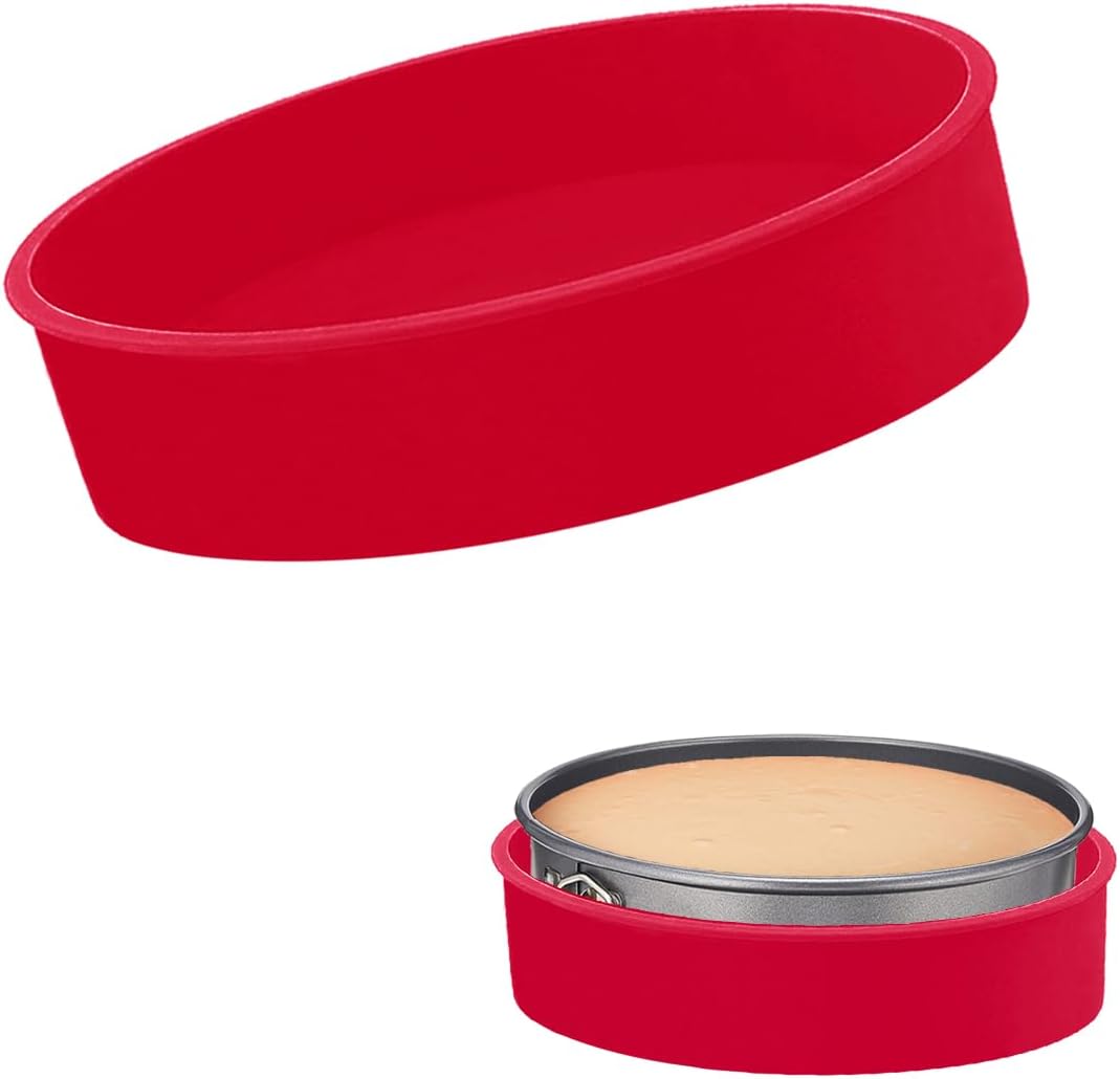 GBYAN Silicone Springform Cheesecake Pan Protector for 9,9.5 Round Springform Pan, Cheesecake Water Bath Protector, Baking Accessories Preventing Water from Entering, 10 inch