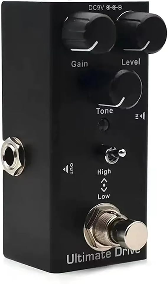 Electric Guitar Pedals Metal Distortion, Digital Delay, Analog Echo, Tremolo, Overdrive, Classic Chorus Effect Pedals for Heavy Metal, Rock, and Bass Guitar Players (Black:Ultimate Drive)