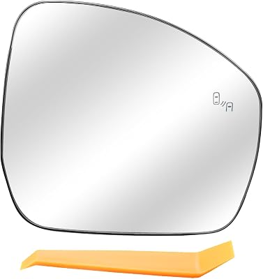Right Passenger Side Heated Mirror Glass Fit for Land Rover Discovery 2017-2022 Range Rover 2013-2022 LR4 2014-2016, RH Rear View Mirror Glass Lens with Blind Spot Detection