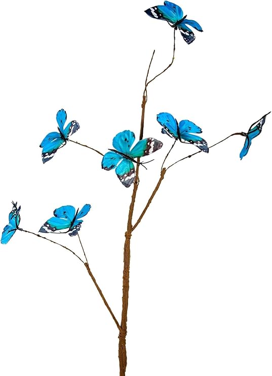 YCHTEWY-Artificial Butterfly Branches - Vibrant & Realistic Decorations for Home, Office, Weddings, Events (A)