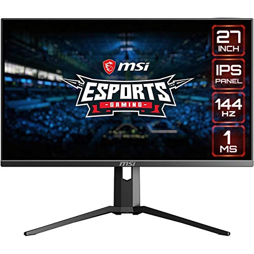 msi Full HD Gaming RGB Non-Glare Super Narrow Bezel 1ms 1920 x 1080 144Hz Refresh Rate Adjustable Height Arm FreeSync 27 IPS Gaming Monitor Optix MAG273R, Black OPTIXMAG273R