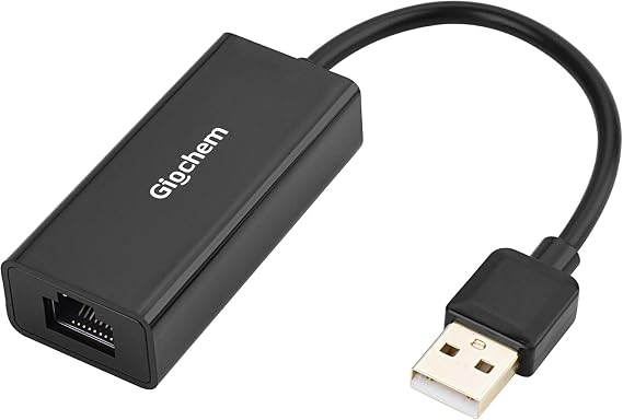 USB 2.0 to ethernet Adapter USB to RJ45 Supporting 10/100 Mbps Ethernet Network for Window/Mac OS, Surface Pro/Linux