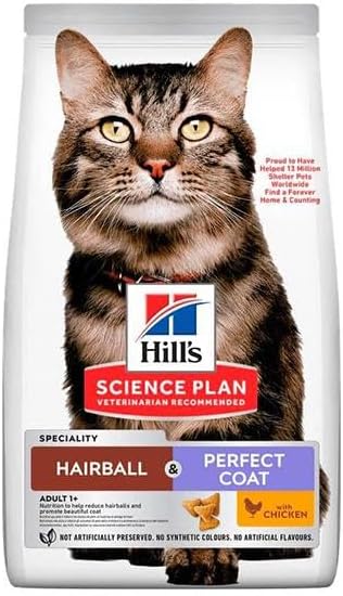 Hill's SP Tüy Yumağı Kontrolü ve Mükemmel Tüyler için Tavuklu Yetişkin Kedi Maması 1,5KG