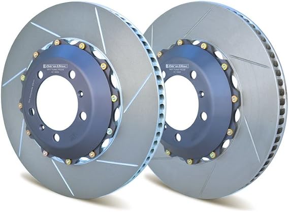 Girodisc (a1-066) Front Brake Rotor Kit Slotted For Porsche 997 Turbo With Pccb To Steel Conversion