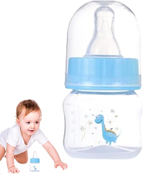 Breastfeeding Bottle - Silicone Nipple, Soft PP Portable Feeder, 50ml Newborn Bottle | Breastfeeding Dispenser with Natural Feeling Nipple for Newborn, Baby Shower Gift Travel Essentials