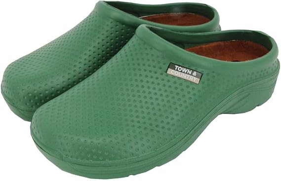 Town & Country Clogs Mens/Womens Ladies/Gents Green Gardening Super Soft Clogs/Cloggies Lightweight, Cushioned. Size 9 UK