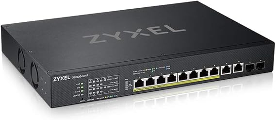 Zyxel 8 Port Network Ethernet Switch | Lite-L3 | 10G | PoE | XS1930-12HP