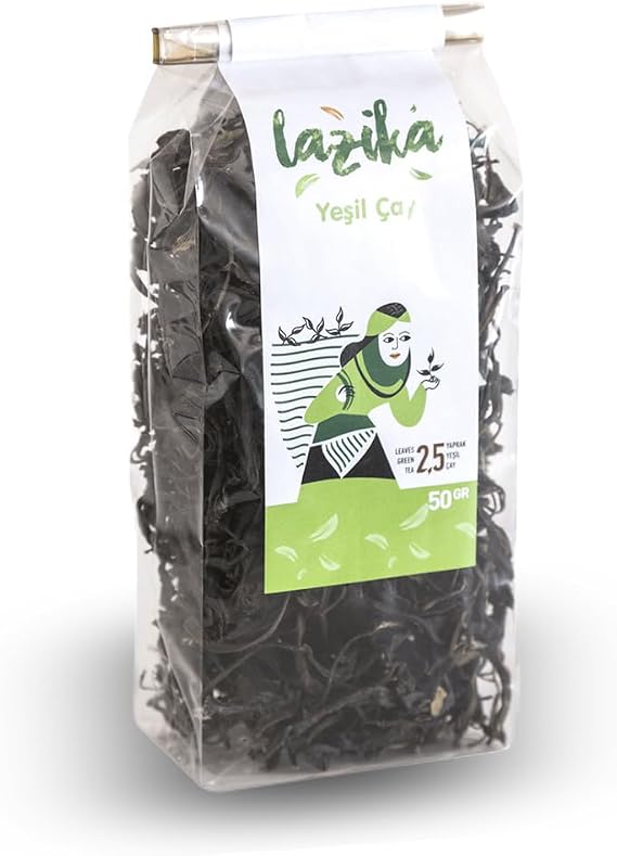 Lazika El Yapımı Yeşil Çay | Doğal, Katkısız, Mayıs Hasadı | Yüksek Antioksidan | 50g - 100g | Seçeneği ile (Yeşil Çay 50g)