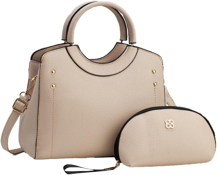 Leather Handbag Set for Women with Shoulder Strap Women's Top-handle Handbags with Adjustable Shoulder Strap