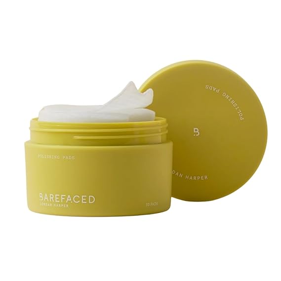 Barefaced Polishing Pads, Clinical-Grade Exfoliating Treatment, Face and Body, Peel Pads, 15% Glycolic Acid, Alpine Rose Extract, All Skin Types