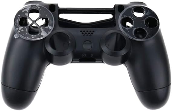 Replacement Full Housing Shell Case Cover Skin with Button JDS-011 for PS4 1100 Controller (Black)
