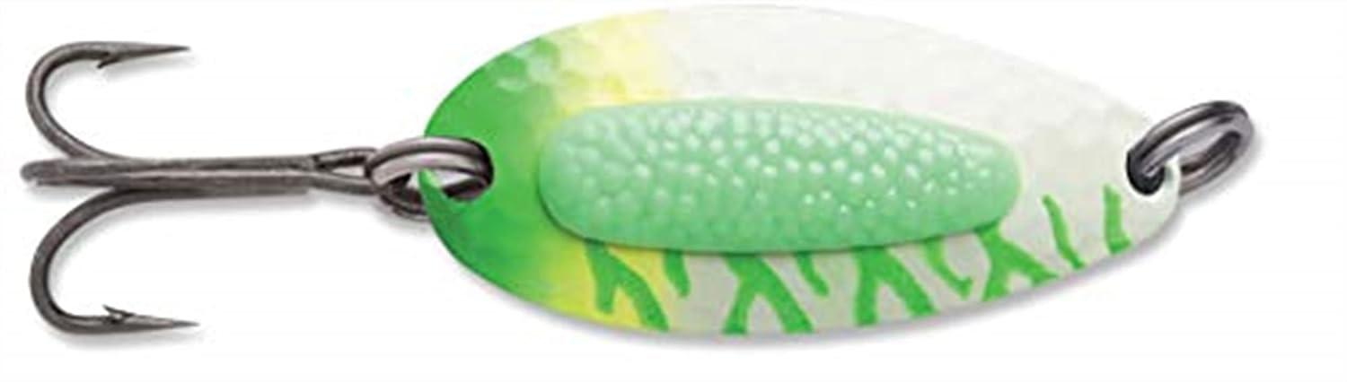 Blue Fox Pixiee Spoon, 12-Ounce, Green Tiger Fluorescent